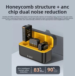 Di Động Không Dây Lavalier Microphone Sx12 Ngoài Trời Live Streaming 2.4G 4 Mic Độ Nét Cao Tiếng Ồn Hủy Bỏ Ve Áo Microphone - Product Image 2