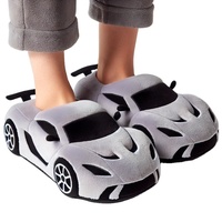 Pantoufles de voiture en peluche personnalisées unisexe, style dessin animé, pantoufles d'intérieur, nouveau design, super douces, confortables pour la maison