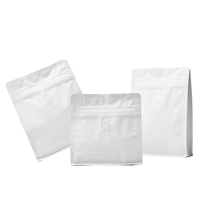 Sachet à fond plat thermoscellable vide, emballage alimentaire en plastique recyclable pour grains de café