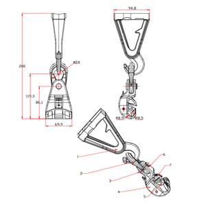 Pince de suspension pour câble à fibre optique PS-ES-500 pour câble aérien ADSS LV, support de montage diélectrique complet - Product Image 2
