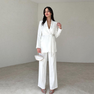 Trajes Elegantes para Mujer, Conjunto <span class=keywords><strong>de</strong></span> Blazer y Pantalones, Traje <span class=keywords><strong>de</strong></span> Dos Piezas para Dama, Ropa <span class=keywords><strong>de</strong></span> Oficina, Traje Formal - Product Image 3