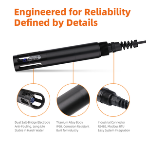 Sensor de Medição de Precisão Linksens S-pH001, Sensor <span class=keywords><strong>ORP</strong></span>/pH IP68 para Análise Digital da Qualidade da Água em Monitoramento de Viveiros de Peixes - Product Image 5