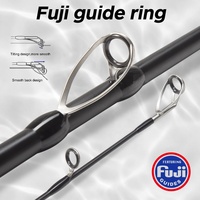 X-ride fuji moulinet siège 2.65m 3m offshore jigging rod 20-80g leurre poids filature fuji anneau eau salée jigging rod pour bar