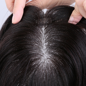 Postizo de Cabello Humano Virgen 100% de Alta Calidad y Transpirable 2026, Base de Seda para <span class=keywords><strong>Mujer</strong></span>, Cierre de Cabello Remy Europeo, Piezas de Cabello Liso - Product Image 3