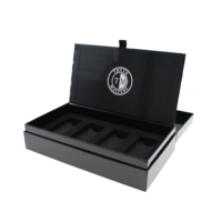 Boîte cadeau VIP en carton en forme de livre à trois couches avec laminage mat/brillant, emballage de luxe à plusieurs niveaux, matériaux recyclables
