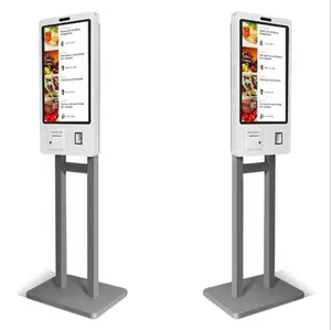 Barcode Scanner Tablet Cashless Restaurant Self Order Payment Kiosk Self Ordering Kiosk Touch Screen