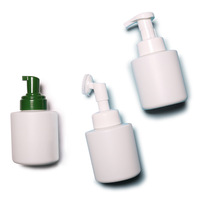 Botol pompa busa HDPE wajah 280ml, botol pembersih tangan kosong dengan sikat