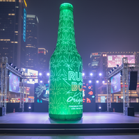 Ballon géant gonflable personnalisé de bouteille de la publicité de lumière de LED avec l'affichage de logo pour des événements et des parties