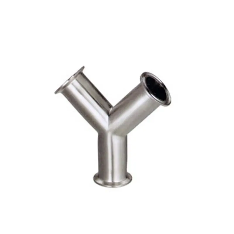 Sanitary stainless steel pipe fitting y-type tee
