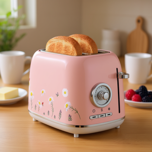 Grille-pain électrique 2 tranches en acier inoxydable, 6 niveaux de brunissage, fente ultra-large, appareil de cuisson pour la cuisine - Product Image 2