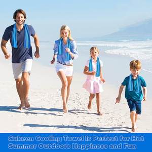 <span class=keywords><strong>Serviette</strong></span> rafraîchissante en microfibre pour le sport, la gym, l'entraînement, le yoga, séchage rapide, respirante, <span class=keywords><strong>avec</strong></span> pochette de transport et mousqueton - Product Image 6