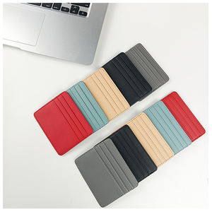 Vendita calda di lusso uomo <span class=keywords><strong>donna</strong></span> Custom Logo Logo <span class=keywords><strong>porta</strong></span> carta di credito portafoglio sottile in pelle vegana - Product Image 3