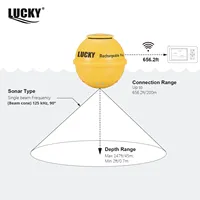 Détecteur de sonar sans fil Lucky pour la pêche en eau salée et en eau douce, détecteur de poissons portable, alimenté par piles AA