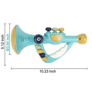 ทรัมเป็ตอิเล็กทรอนิกส์ขนาดเล็กเครื่องดนตรีดนตรี12โหมดเพลง ABS ของเล่นเพื่อการศึกษาสำหรับเด็ก18M + - Product Image 5