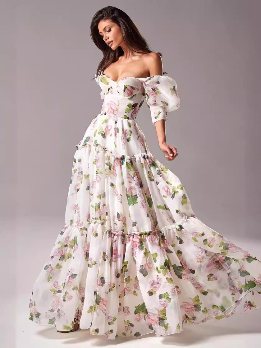 spring party dresses 2025 Spring 2025 Runway Lookbook Monique Lhuillier