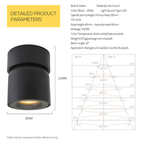 Aililan thương mại Studio Trần focos inteligentes bề mặt gắn kết dẫn ánh sáng tại chỗ Spotlight - Product Image 3