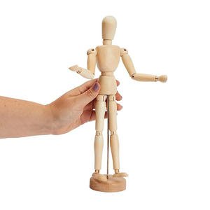 Mannequin articulé en bois pour dessin sur table, modèle de figurine pour artiste avec support - Product Image 1