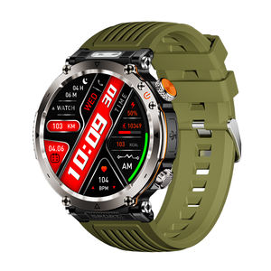 Tkyuan นาฬิกาอัจฉริยะ2025พร้อมไฟฉาย, IP68เข็มทิศกลางแจ้งกันน้ำแบตเตอรี่600mAh นาฬิกาอัจฉริยะโทรด้วยเสียงสำหรับผู้ชาย - Product Image 4