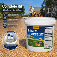 Fabrikpreis Steinteppich-BOND-Epoxidharzboden Gewaschen und Getrocknet – JEDES SET = 1KG BINDEMITTEL/M² und 25KG AGGREGATE/M²