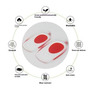 Vente en gros 1 paire de semelles intérieures en gel de silicone pour hommes et femmes, traitement de la douleur des épine calcanéenne, coussinets de massage absorbant les chocs pour les pieds, soin spa - Product Image 3