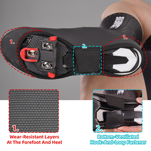 Darevie Factory Custom White Black bicycle Overshoes Road Bike aero Cycling Shoe Covers Cycling Cover Overshoes - Product Image 5