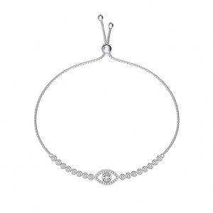 Dylam Against Evil Blue Eye Talismans Fashion Fine Jewelry S925 Silver Rhodium Plated <b>Beaded</b> Chain 5A Zirconia Women Bracelet - Product Image 1