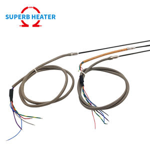 โรงงานขององค์ประกอบความร้อนตรงที่มีความยืดหยุ่นปรับแต่งได้พร้อมเทอร์โมคัปเปิลสำหรับระบบวิ่งร้อน - Product Image 1