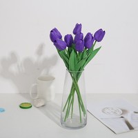 Tulipes artificielles en gel souple au toucher réel, décorations pour la maison, bouquets, arrangements floraux, ornements de fleurs artificielles