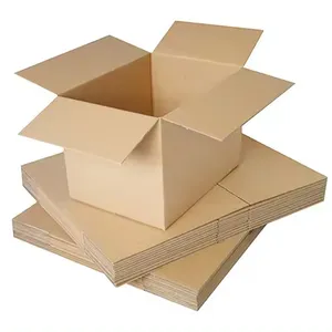 Caja de cartón corrugado de pared única/doble, material sin procesar, color marrón, precio