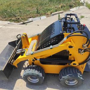 AW360 penggerak roda Diesel Mini kecepatan tinggi 4 roda elektrik pompa pemuat dalam ruangan ember besar ujung pemuat selip mesin pemuat - Product Image 5