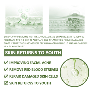 Sérum Facial Coreano Blanqueador Sin Sulfatos, Antiacné, Reparador de Piel con Ácido Salicílico <span class=keywords><strong>y</strong></span> <span class=keywords><strong>Vitamina</strong></span> E, Sérum Hidratante para el Rostro - Product Image 2