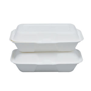 Bassage de cana-de-açúcar 100% biodegradável descartável caixa de cachorro-quente 9*6 polegadas Bassage de cana-de-açúcar pode levar recipiente de comida - Product Image 2