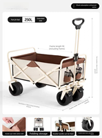 Chariot de plage pliable tout-terrain YX-F1-34, chariot de pique-nique convertible en chaise inclinable pour enfants
