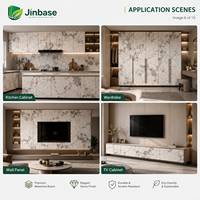 Panneau MDF mélaminé en marbre blanc de luxe pour armoires et décoration intérieure