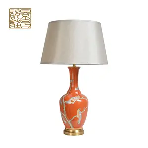 The first-class quality hand painted ceramic decorative table lamp
