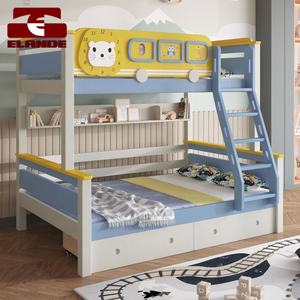 <span class=keywords><strong>Litera</strong></span> multifuncional para niños, cama de madera sólida con <span class=keywords><strong>escalera</strong></span> simple, mueble de dormitorio, venta al por mayor - Product Image 4