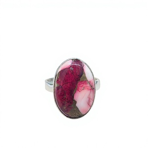 Oval Red Rose Oyster <b>Turquoise</b> <b>Ring</b> 925 Sterling Silver Classic Inspired Handmade Jewelry Anniversary Gift - Product Image 1
