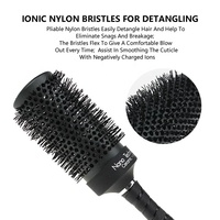 Ensemble de 5 brosses rondes antistatiques en nylon résistant à la chaleur pour salon, brosses rondes en céramique professionnelles pour cheveux lisses ou bouclés