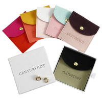 Bijouterie personnalisée, pochette bouton, sac épais en microfibre, logo personnalisé, emballage de boucles d'oreilles, pochette chic, bague, bijoux