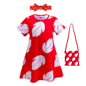 Disfraz Hawaiano para niñas, vestido <span class=keywords><strong>de</strong></span> Cosplay <span class=keywords><strong>de</strong></span> <span class=keywords><strong>Lilo</strong></span>, disfraz <span class=keywords><strong>de</strong></span> hojas <span class=keywords><strong>de</strong></span> punto <span class=keywords><strong>de</strong></span> Halloween, vestido <span class=keywords><strong>de</strong></span> Anime <span class=keywords><strong>de</strong></span> manga corta, vestidos informales <span class=keywords><strong>de</strong></span> hojas para niñas - Product Image 2