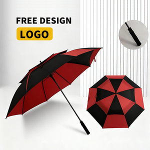 Promotional Classic Semi-Automatic Opening 190T Nylon Custom Logo Print Golf Garden Umbrella 120cm Open Diameter 8 Ribs