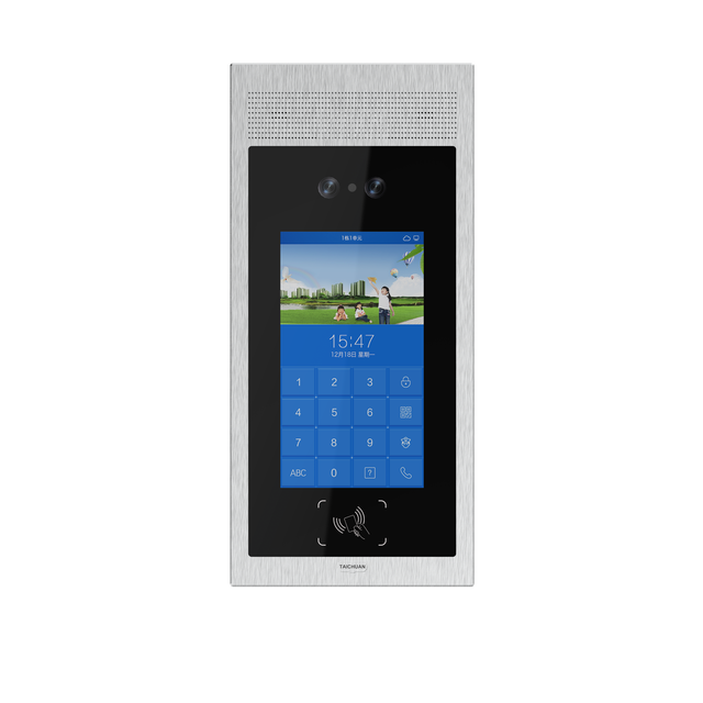IP Camera Access System with Smart Video Door Phone Facial Recognition Apartment Intercom High Definition Touch Screen