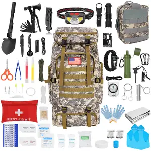 Kongbo Survival Gear chuyên nghiệp Kit và lớn cắm trại ba lô, Kit Viện trợ đầu tiên cho cuộc phiêu lưu ngoài trời Đi Bộ Đường Dài Phụ Kiện