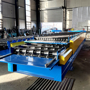 프로파일 링 기계 건물을위한 이중 층 지붕 시트 제작 기계 3 층 롤 성형 기계 - Product Image 1