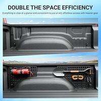 Accessoires de remplacement pour benne de pick-up 260707, système de panneaux MOLLE latéraux de 5,7 pieds pour l'extension de rangement de la benne de camion