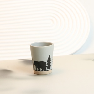 Tasses en céramique personnalisées par sérigraphie <span class=keywords><strong>Verre</strong></span> à liqueur en porcelaine pour expresso et vin Mini verres à liqueur d'animaux en vrac - Product Image 3