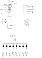 Afficheur LED à 7 segments, 1 chiffre, 0,3 pouce, lumière blanche, micro haute luminosité, pour module indicateur d'appareil numérique portable