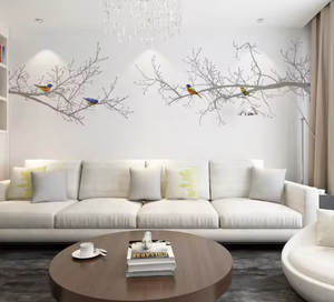 <span class=keywords><strong>Papier</strong></span> <span class=keywords><strong>peint</strong></span> mural personnalisé imprimé en 3D, <span class=keywords><strong>style</strong></span> peinture chinoise, paysage naturel, plante, arbre, <span class=keywords><strong>montagne</strong></span>, fleurs, oiseaux, chinoiserie - Product Image 2