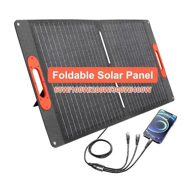Waterproof Folding Solar Panel for Camping Hiking 200W 300W 400W Solar Charger for Outdoor Camping 100W Foldable Solar Panels