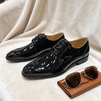 2026 Neue Herren Schwarze Lackleder-Smokingschuhe Hochglanz Oxford Formelle Anzugschuhe für Hochzeiten Schuhe für Bräutigam & Trauzeugen